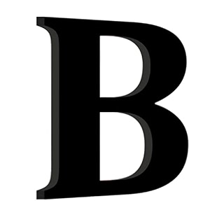 chalk my theme wooden alphabets and numbers for wall decoration  5 inch large wooden letter b in black