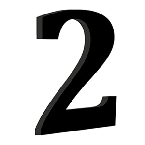chalk my theme wooden alphabets and numbers for wall decoration  5 inch large wooden number 2 in black