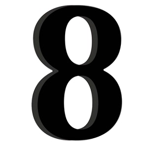 chalk my theme wooden alphabets and numbers for wall decoration  5 inch large wooden number 8 in black