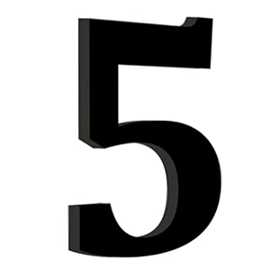 chalk my theme wooden alphabets and numbers for wall decoration  5 inch large wooden number 5 in black