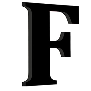 chalk my theme wooden alphabets and numbers for wall decoration  9 inch large wooden letter f in black