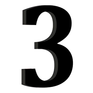 chalk my theme wooden alphabets and numbers for wall decoration  5 inch large wooden number 3 in black