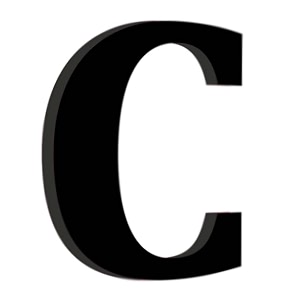 chalk my theme wooden alphabets and numbers for wall decoration  9 inch large wooden letter c in black