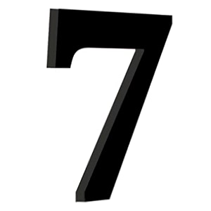 chalk my theme wooden alphabets and numbers for wall decoration  5 inch large wooden number 7 in black