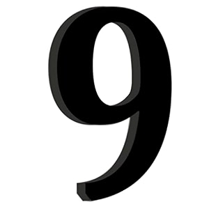 chalk my theme wooden alphabets and numbers for wall decoration  9 inch large wooden number 9 in black