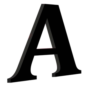 chalk my theme wooden alphabets and numbers for wall decoration  9 inch large 6mm thick wooden letter a in black