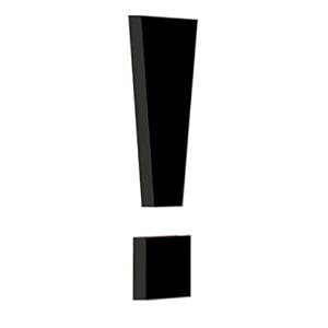 chalk my theme wooden alphabets and numbers for wall decoration  9 inch large wooden exclamation mark  in black