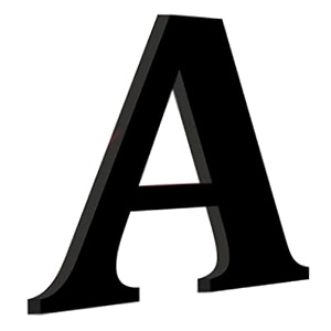 chalk my theme wooden alphabets and numbers for wall decoration  5 inch large wooden letter a in black