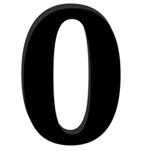 chalk my theme wooden alphabets and numbers for wall decoration  5 inch large wooden number 0 in black