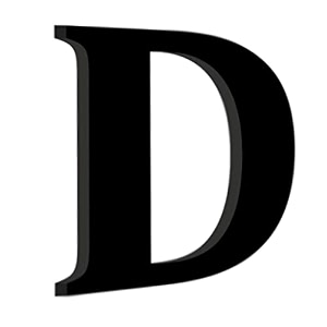 chalk my theme wooden alphabets and numbers for wall decoration  5 inch large wooden letter d in black