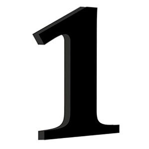 chalk my theme wooden alphabets and numbers for wall decoration  9 inch large wooden number 1 in black