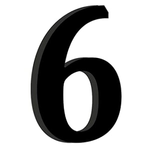chalk my theme wooden alphabets and numbers for wall decoration  9 inch large wooden number 6 in black