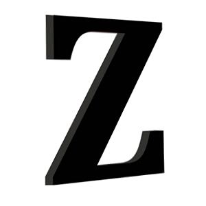 chalk my theme wooden alphabets and numbers for wall decoration  5 inch large wooden letter z in black