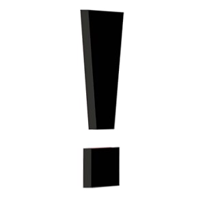 chalk my theme wooden alphabets and numbers for wall decoration  5 inch large wooden exclamation mark  in black
