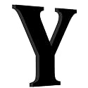Chalk My Theme Wooden Alphabets and Numbers for Wall Decoration | 9 Inch Large Wooden Letter Y in Black