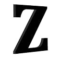 Chalk My Theme Wooden Alphabets and Numbers for Wall Decoration | 9 Inch Large Wooden Letter Z in Black