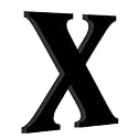 Chalk My Theme Wooden Alphabets and Numbers for Wall Decoration | 5 Inch Large Wooden Letter X in Black