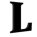 Chalk My Theme Wooden Alphabets and Numbers for Wall Decoration | 9 Inch Large Wooden Letter L in Black
