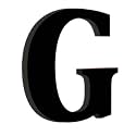Chalk My Theme Wooden Alphabets and Numbers for Wall Decoration | 9 Inch Large Wooden Letter G in Black