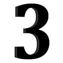 Chalk My Theme Wooden Alphabets and Numbers For Wall Decoration | 9 Inch Large Wooden Number 3 in Black
