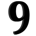Chalk My Theme Wooden Alphabets and Numbers For Wall Decoration | 5 Inch Large Wooden Number 9 in Black