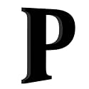 Chalk My Theme Wooden Alphabets and Numbers for Wall Decoration | 9 Inch Large Wooden Letter P in Black