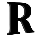Chalk My Theme Wooden Alphabets and Numbers for Wall Decoration | 9 Inch Large Wooden Letter R in Black