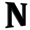 Chalk My Theme Wooden Alphabets and Numbers for Wall Decoration | 5 Inch Large Wooden Letter N in Black