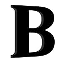 Chalk My Theme Wooden Alphabets and Numbers for Wall Decoration | 5 Inch Large Wooden Letter B in Black