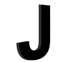 Chalk My Theme Wooden Alphabets and Numbers for Wall Decoration | 5 Inch Large Wooden Letter J in Black
