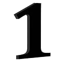 Chalk My Theme Wooden Alphabets and Numbers For Wall Decoration | 5 Inch Large Wooden Number 1 in Black