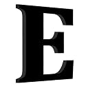 Chalk My Theme Wooden Alphabets and Numbers for Wall Decoration | 9 Inch Large Wooden Letter E in Black