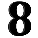 Chalk My Theme Wooden Alphabets and Numbers For Wall Decoration | 9 Inch Large Wooden Number 8 in Black