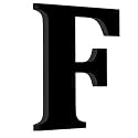 Chalk My Theme Wooden Alphabets and Numbers for Wall Decoration | 5 Inch Large Wooden Letter F in Black