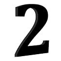 Chalk My Theme Wooden Alphabets and Numbers for Wall Decoration | 9 Inch Large Wooden Number 2 in Black