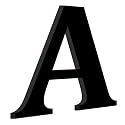 Chalk My Theme Wooden Alphabets and Numbers for Wall Decoration | 9 Inch Large 6mm Thick Wooden Letter A in Black