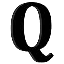 Chalk My Theme Wooden Alphabets and Numbers For Wall Decoration | 5 Inch Large Wooden Letter Q in Black