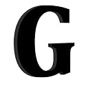 Chalk My Theme Wooden Alphabets and Numbers for Wall Decoration | 5 Inch Large Wooden Letter G in Black