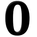 Chalk My Theme Wooden Alphabets and Numbers for Wall Decoration | 5 Inch Large Wooden Number 0 in Black
