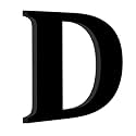 Chalk My Theme Wooden Alphabets and Numbers for Wall Decoration | 5 Inch Large Wooden Letter D in Black