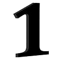 Chalk My Theme Wooden Alphabets and Numbers for Wall Decoration | 9 Inch Large Wooden Number 1 in Black
