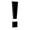 Chalk My Theme Wooden Alphabets and Numbers for Wall Decoration | 5 Inch Large Wooden Exclamation Mark ! in Black