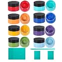 8 Colors Screen Printing Chalk Paste Kit with 4 Squeegees, 50g/Jar Reusable Self-Adhesive Stencil Paint for Wood, Glass, Canvas, Chalkboard, DIY Home Decor Crafts & Art Supplies