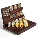 Challenge Coin Display, Mahogany Military Coin Holder Tabletop Case