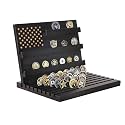 Challenge Coin Display Tabletop, Black Military Coin Holder, 80 Coins