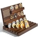 Challenge Coin Display, Walnut Military Coin Holder Tabletop Case