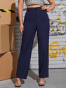 CHALODIA Women Regular Fit Grey Cotton Blend Trousers