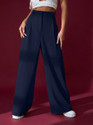 CHALODIA Women Regular Fit Purple Cotton Blend Trousers