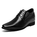 CHAMARIPA Elevator Shoes for Men Derby Oxford Dress Shoes Black