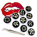 Chamon 10 Boxes Tooth Gems, Gold Plated Professional Teeth Decoration